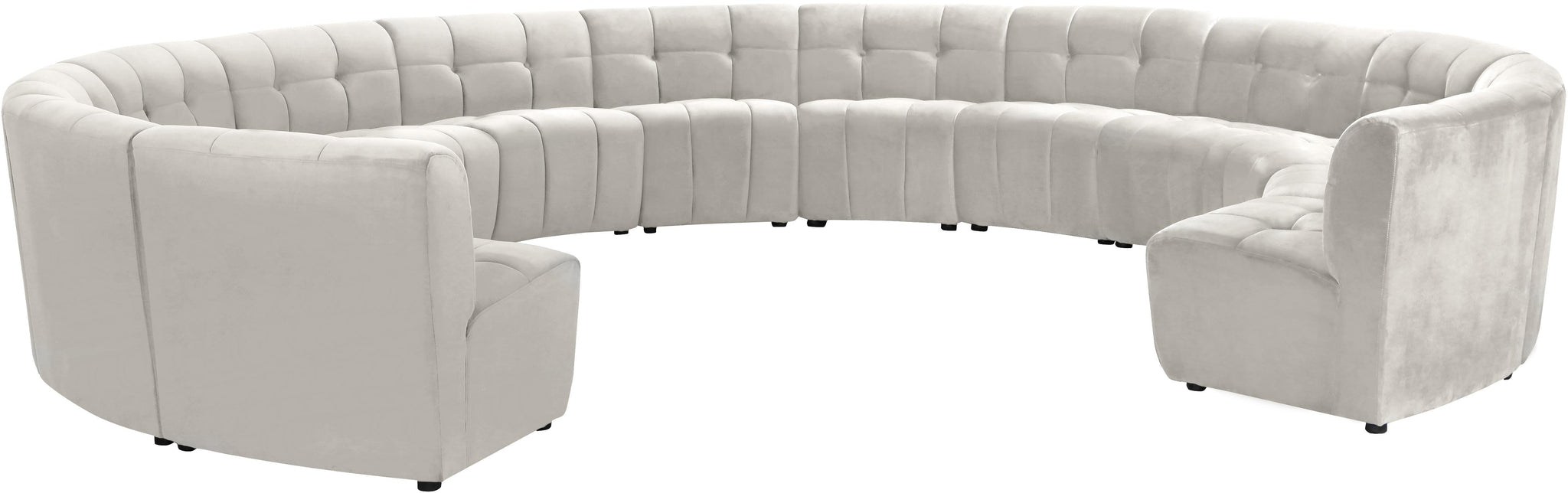 Limitless Cream Velvet 13pc. Modular Sectional - Furnish 4 Less 98 (NY)*