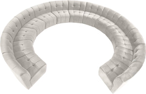 Limitless Cream Velvet 13pc. Modular Sectional - Furnish 4 Less 98 (NY)*