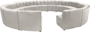 Limitless Cream Velvet 15pc. Modular Sectional - Furnish 4 Less 98 (NY)*