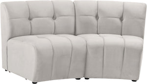 Limitless Cream Velvet 2pc. Modular Sectional - Furnish 4 Less 98 (NY)*