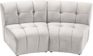 Limitless Cream Velvet 2pc. Modular Sectional - Furnish 4 Less 98 (NY)*