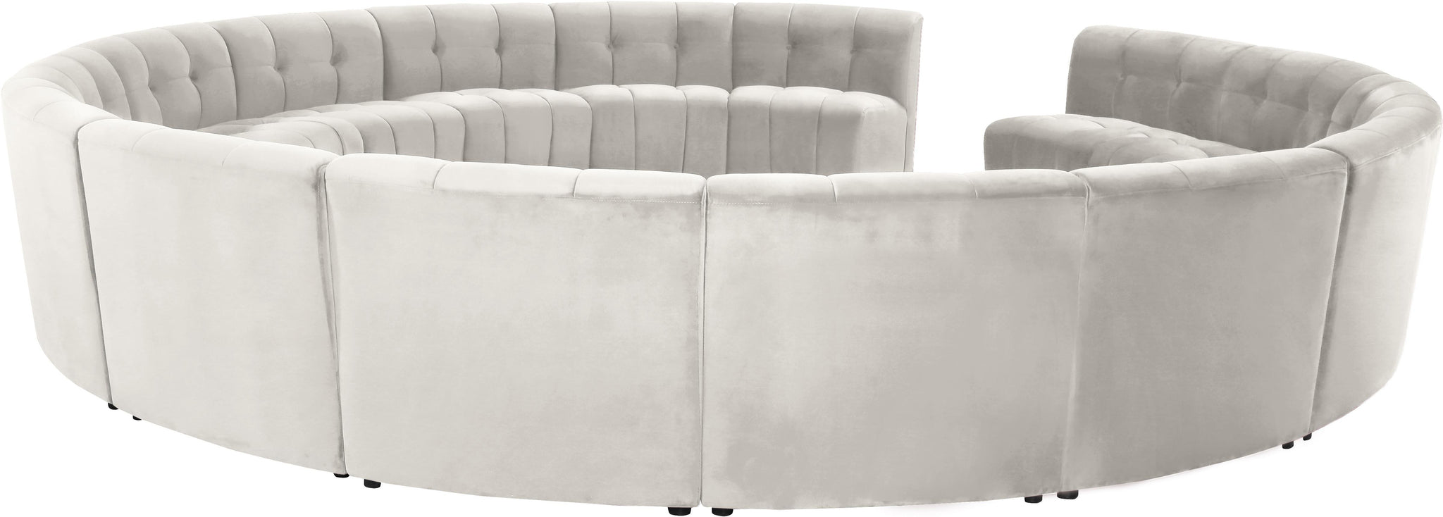 Limitless Cream Velvet 15pc. Modular Sectional - Furnish 4 Less 98 (NY)*