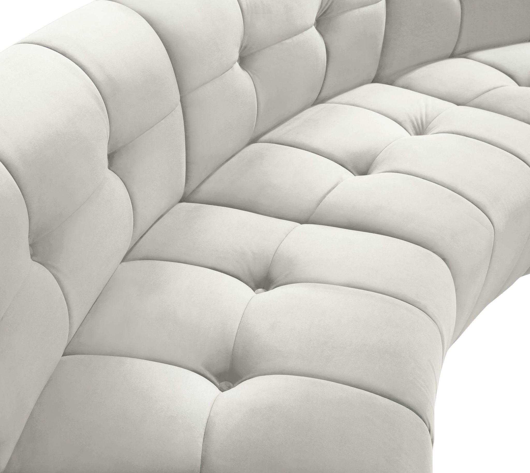 Limitless Cream Velvet 2pc. Modular Sectional - Furnish 4 Less 98 (NY)*