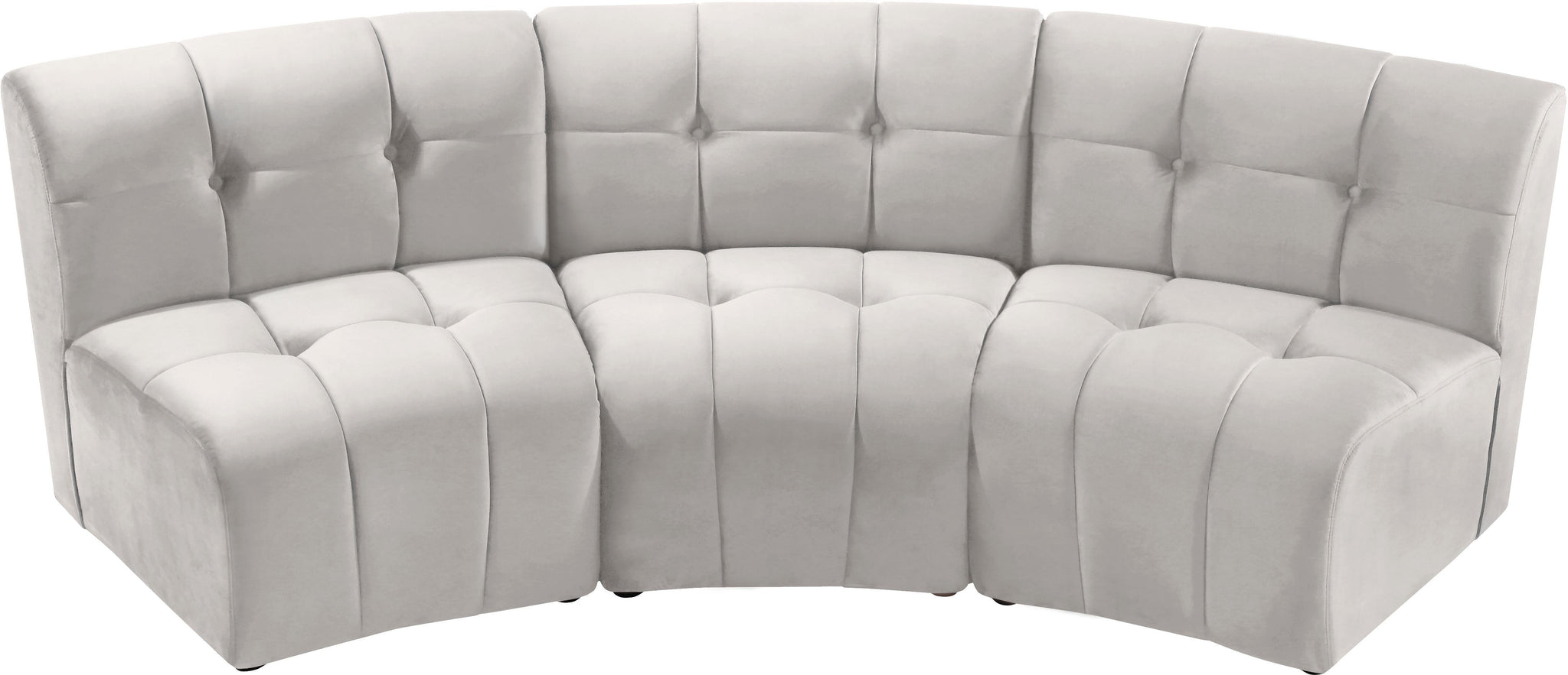 Limitless Cream Velvet 3pc. Modular Sectional - Furnish 4 Less 98 (NY)*