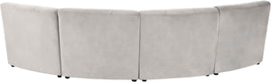 Limitless Cream Velvet 4pc. Modular Sectional - Furnish 4 Less 98 (NY)*