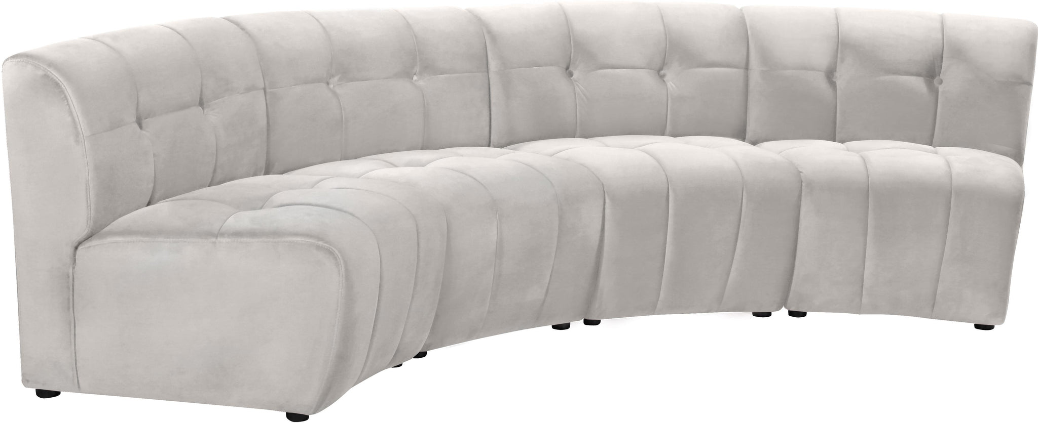 Limitless Cream Velvet 4pc. Modular Sectional - Furnish 4 Less 98 (NY)*