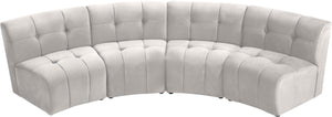 Limitless Cream Velvet 4pc. Modular Sectional - Furnish 4 Less 98 (NY)*