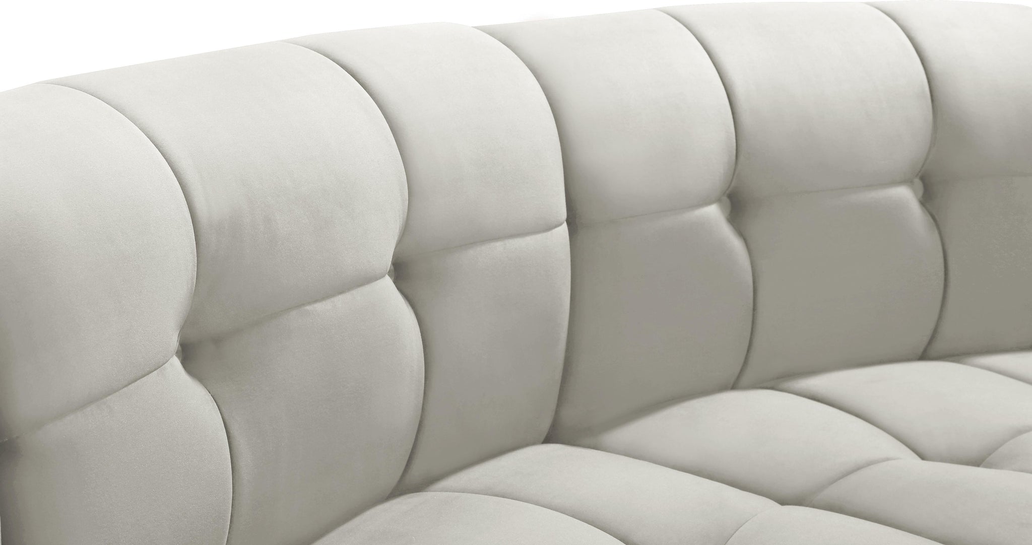 Limitless Cream Velvet 2pc. Modular Sectional - Furnish 4 Less 98 (NY)*