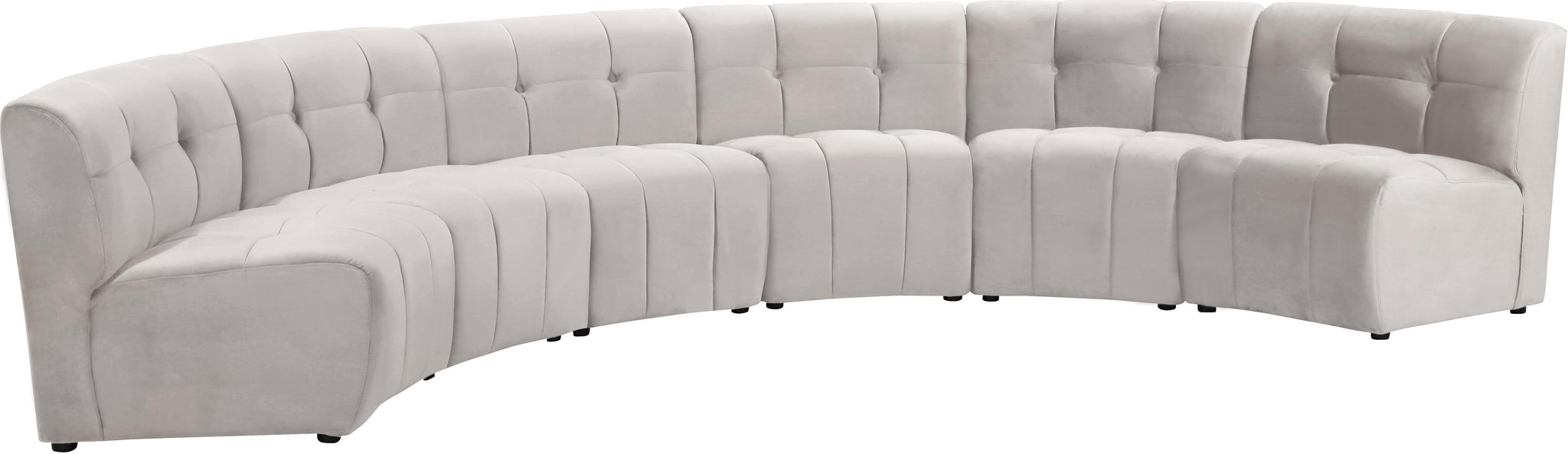 Limitless Cream Velvet 6pc. Modular Sectional - Furnish 4 Less 98 (NY)*