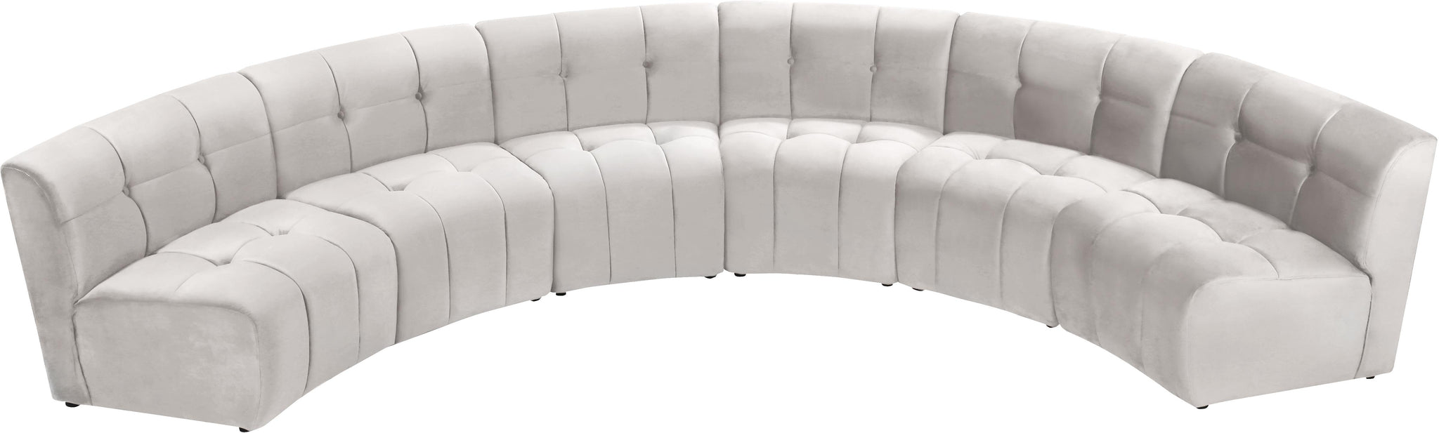 Limitless Cream Velvet 6pc. Modular Sectional - Furnish 4 Less 98 (NY)*