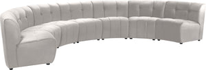 Limitless Cream Velvet 7pc. Modular Sectional - Furnish 4 Less 98 (NY)*