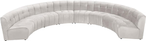 Limitless Cream Velvet 8pc. Modular Sectional - Furnish 4 Less 98 (NY)*