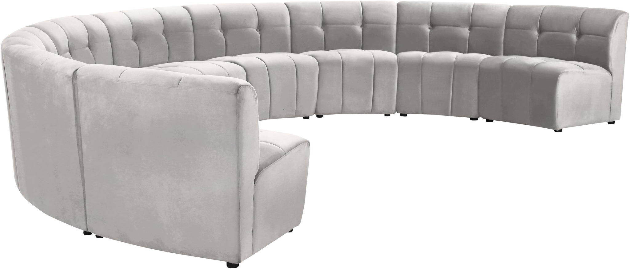 Limitless Cream Velvet 9pc. Modular Sectional - Furnish 4 Less 98 (NY)*