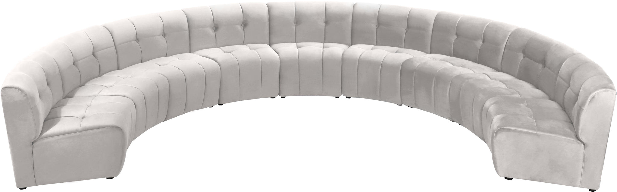 Limitless Cream Velvet 9pc. Modular Sectional - Furnish 4 Less 98 (NY)*