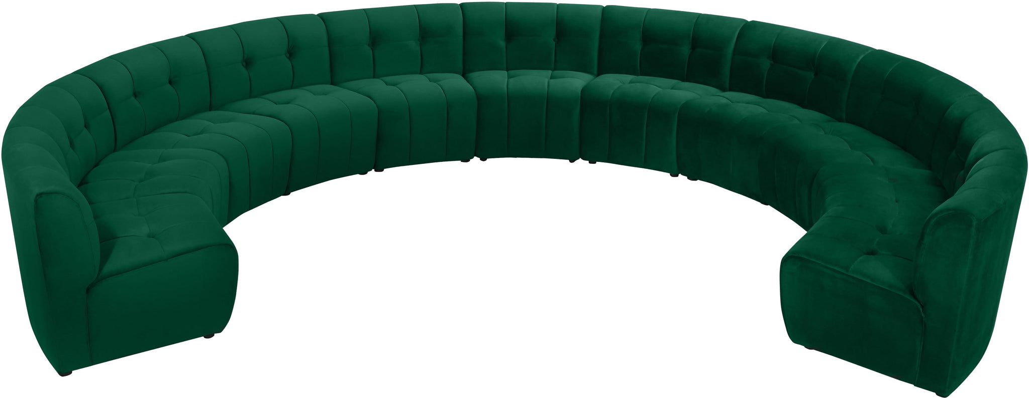 Limitless Green Velvet 11pc. Modular Sectional - Furnish 4 Less 98 (NY)*