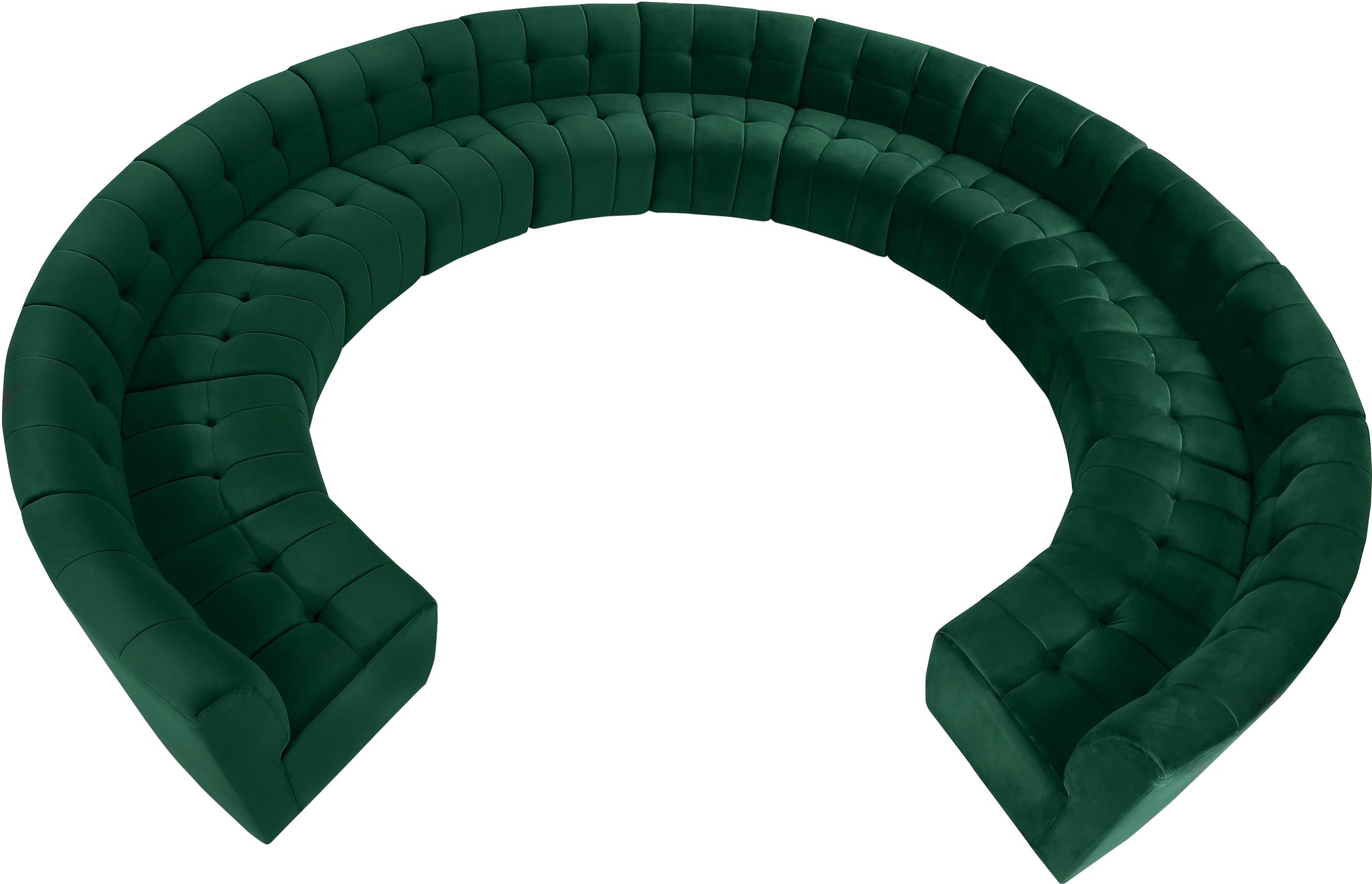 Limitless Green Velvet 13pc. Modular Sectional - Furnish 4 Less 98 (NY)*