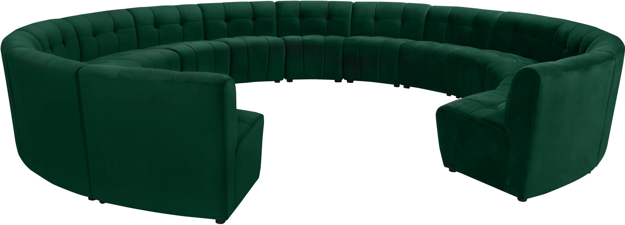 Limitless Green Velvet 14pc. Modular Sectional - Furnish 4 Less 98 (NY)*