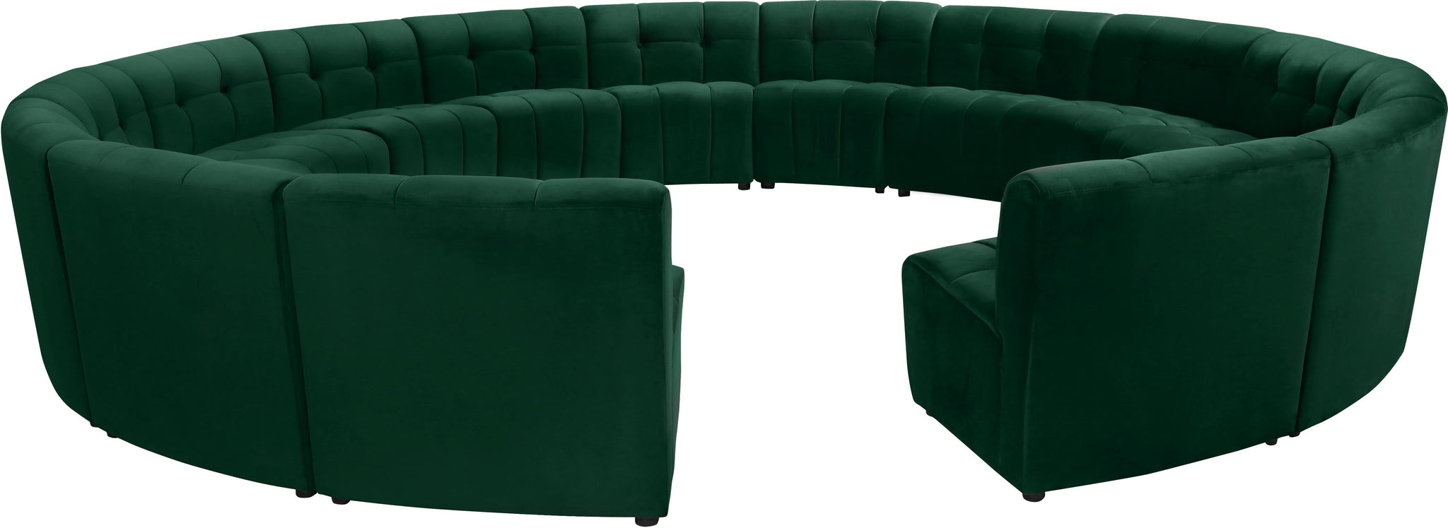 Limitless Green Velvet 15pc. Modular Sectional - Furnish 4 Less 98 (NY)*