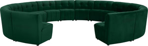 Limitless Green Velvet 14pc. Modular Sectional image