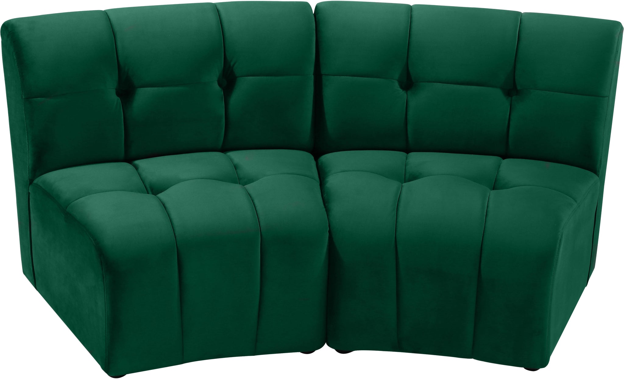 Limitless Green Velvet 2pc. Modular Sectional - Furnish 4 Less 98 (NY)*