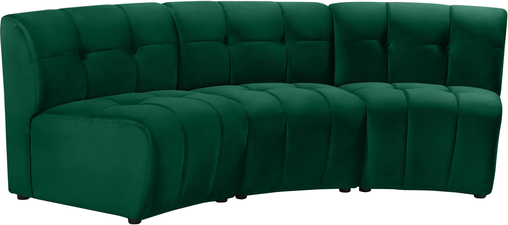 Limitless Green Velvet 3pc. Modular Sectional - Furnish 4 Less 98 (NY)*