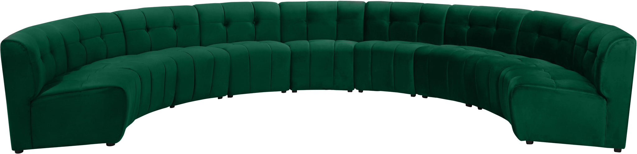 Limitless Green Velvet 9pc. Modular Sectional image