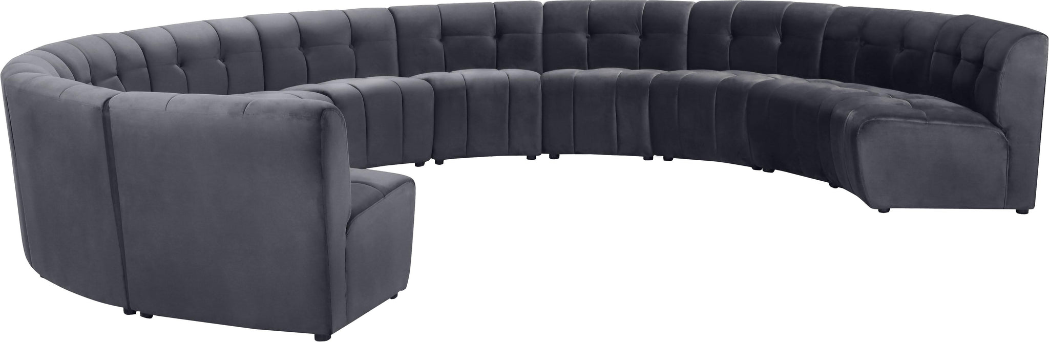 Limitless Grey Velvet 11pc. Modular Sectional - Furnish 4 Less 98 (NY)*