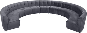 Limitless Grey Velvet 11pc. Modular Sectional - Furnish 4 Less 98 (NY)*