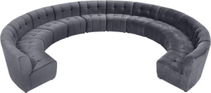 Limitless Grey Velvet 12pc. Modular Sectional - Furnish 4 Less 98 (NY)*