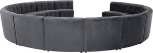 Limitless Grey Velvet 14pc. Modular Sectional - Furnish 4 Less 98 (NY)*