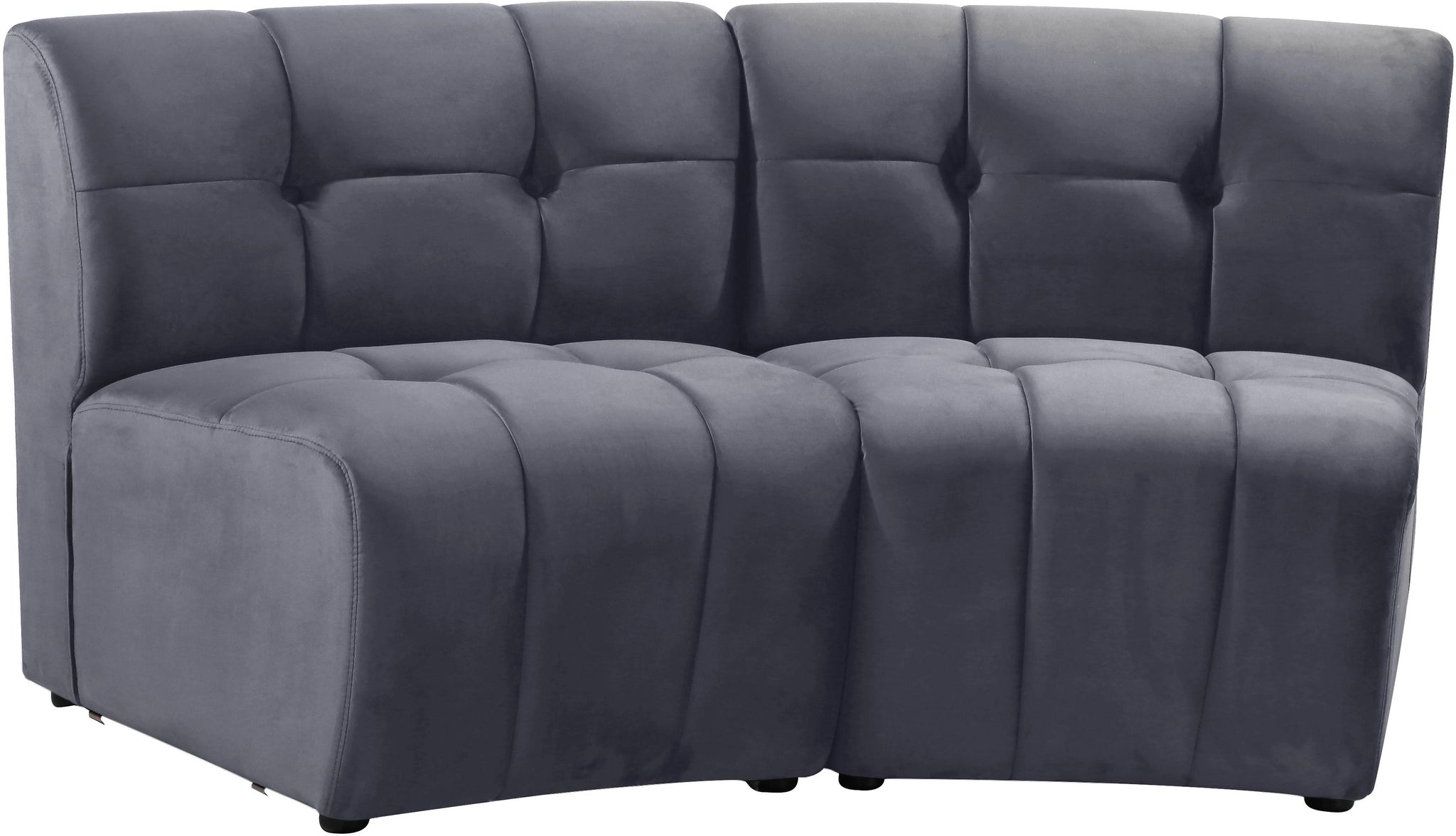 Limitless Grey Velvet 2pc. Modular Sectional - Furnish 4 Less 98 (NY)*