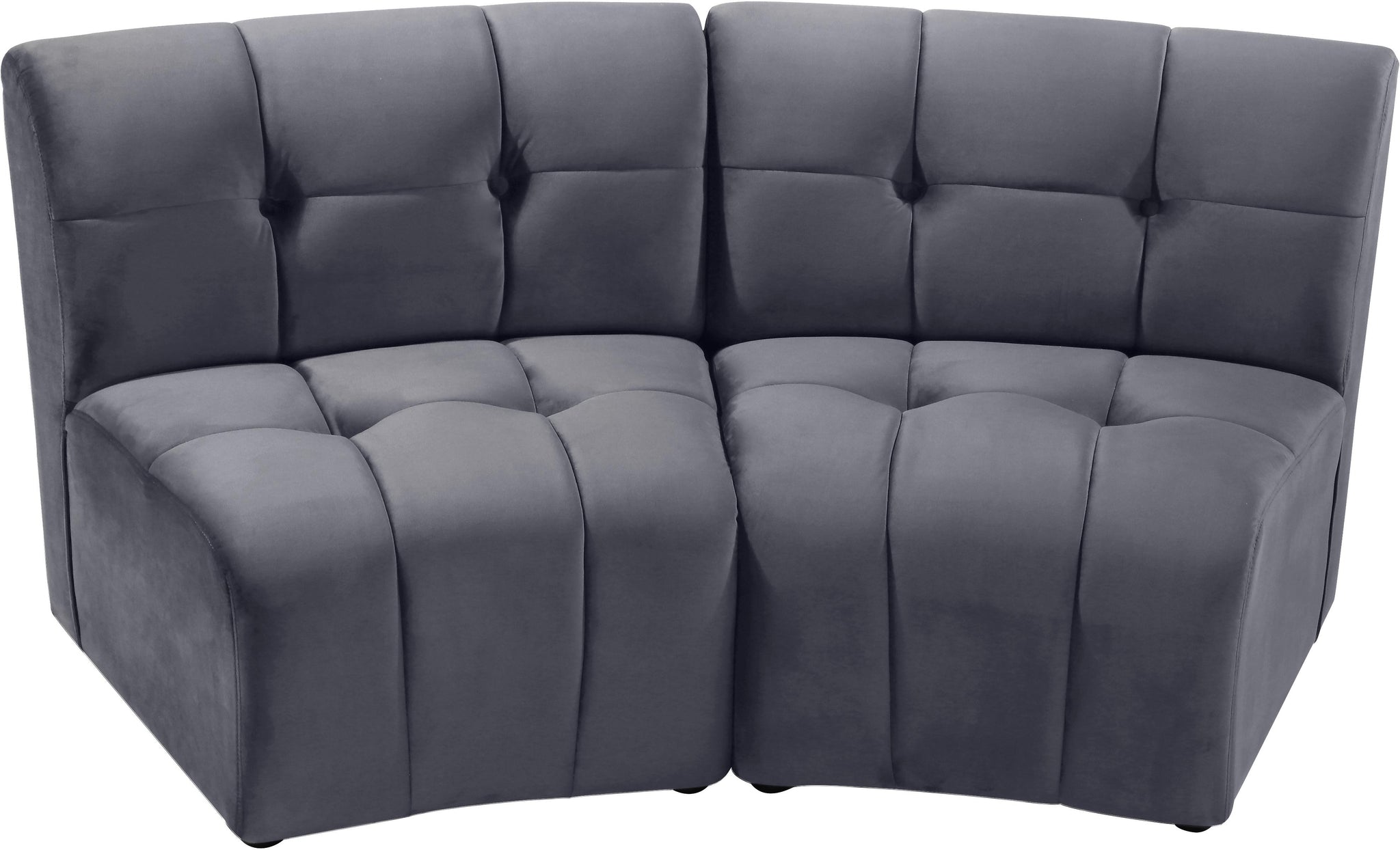 Limitless Grey Velvet 2pc. Modular Sectional - Furnish 4 Less 98 (NY)*