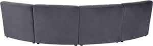 Limitless Grey Velvet 4pc. Modular Sectional - Furnish 4 Less 98 (NY)*