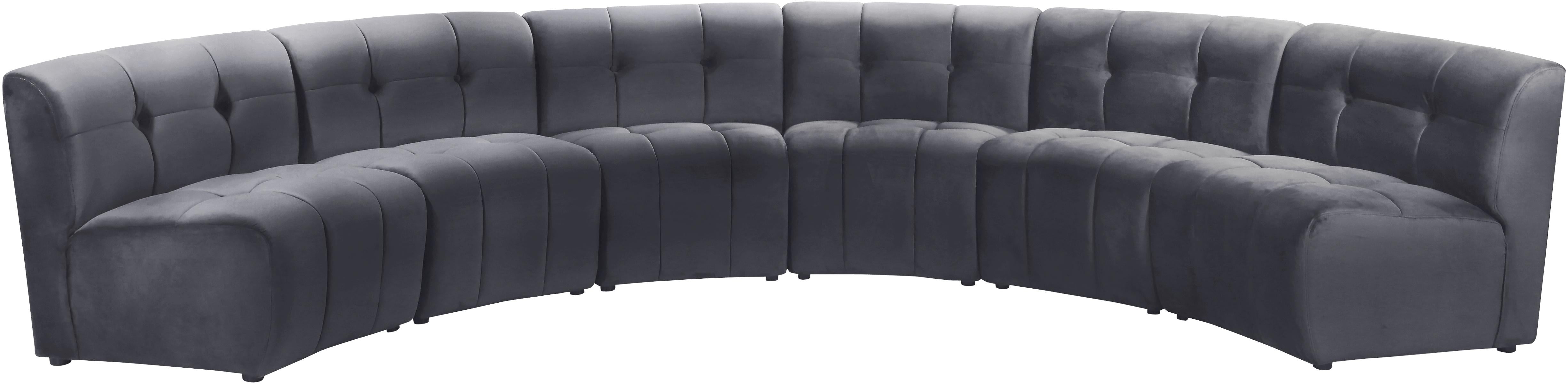 Limitless Grey Velvet 6pc. Modular Sectional image