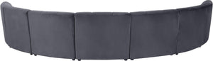 Limitless Grey Velvet 7pc. Modular Sectional - Furnish 4 Less 98 (NY)*