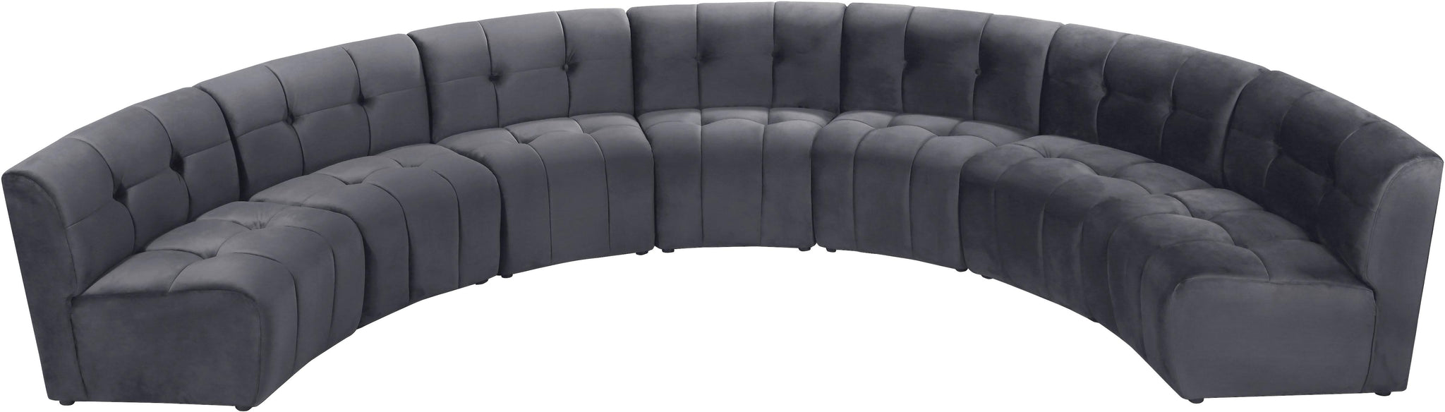 Limitless Grey Velvet 7pc. Modular Sectional - Furnish 4 Less 98 (NY)*