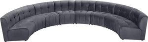 Limitless Grey Velvet 8pc. Modular Sectional - Furnish 4 Less 98 (NY)*