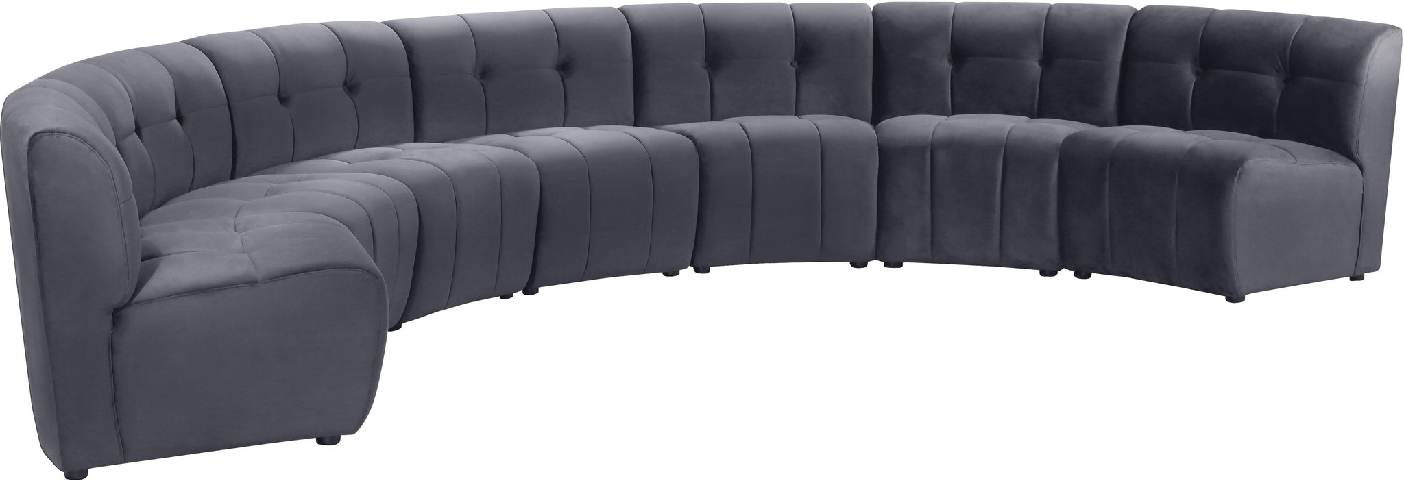 Limitless Grey Velvet 7pc. Modular Sectional - Furnish 4 Less 98 (NY)*