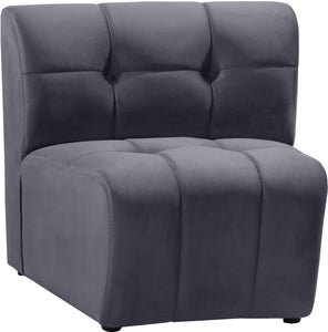 Limitless Grey Velvet Modular Chair - Furnish 4 Less 98 (NY)*