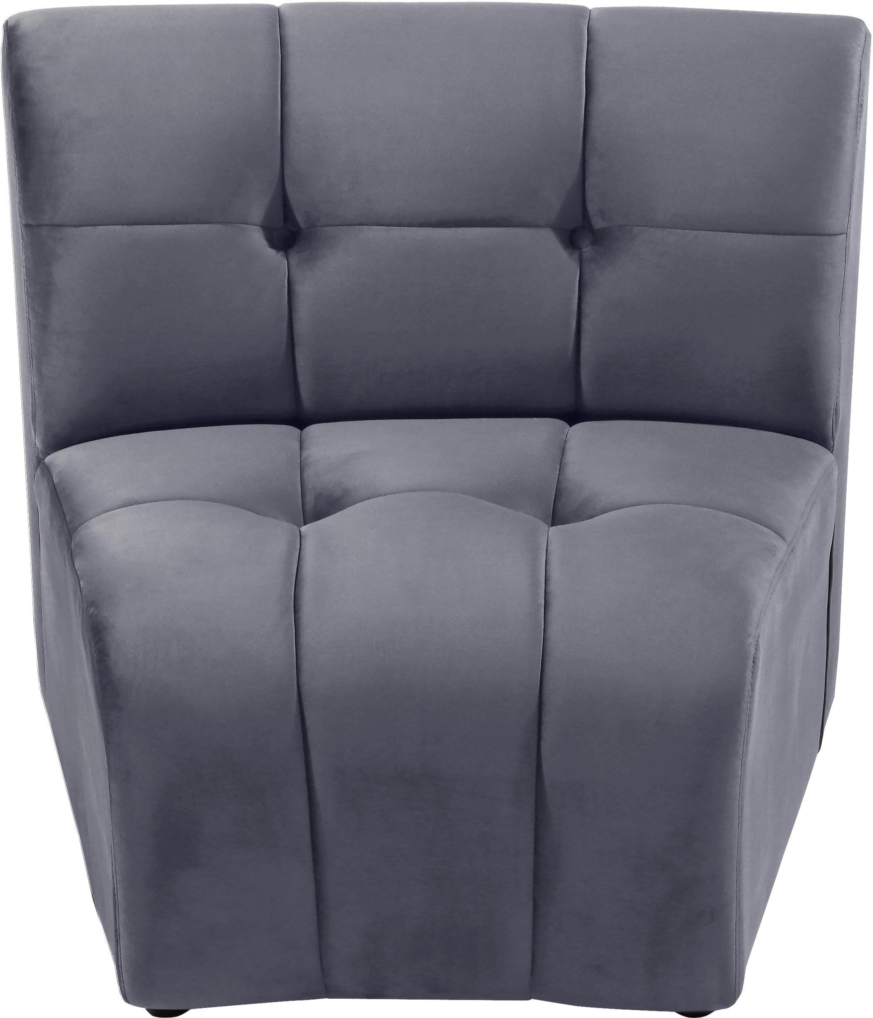 Limitless Grey Velvet Modular Chair - Furnish 4 Less 98 (NY)*