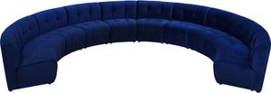 Limitless Navy Velvet 10pc. Modular Sectional - Furnish 4 Less 98 (NY)*