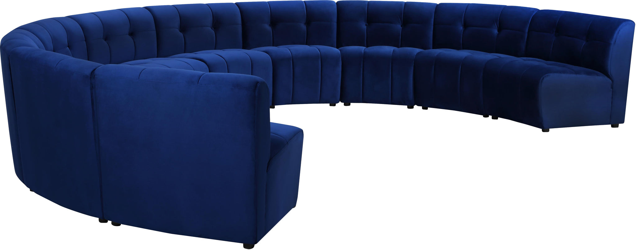 Limitless Navy Velvet 10pc. Modular Sectional - Furnish 4 Less 98 (NY)*