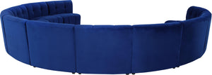 Limitless Navy Velvet 11pc. Modular Sectional - Furnish 4 Less 98 (NY)*