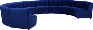 Limitless Navy Velvet 11pc. Modular Sectional - Furnish 4 Less 98 (NY)*