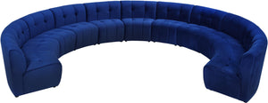 Limitless Navy Velvet 11pc. Modular Sectional - Furnish 4 Less 98 (NY)*