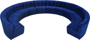 Limitless Navy Velvet 12pc. Modular Sectional - Furnish 4 Less 98 (NY)*