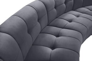 Limitless Grey Velvet 3pc. Modular Sectional - Furnish 4 Less 98 (NY)*