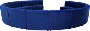 Limitless Navy Velvet 14pc. Modular Sectional - Furnish 4 Less 98 (NY)*