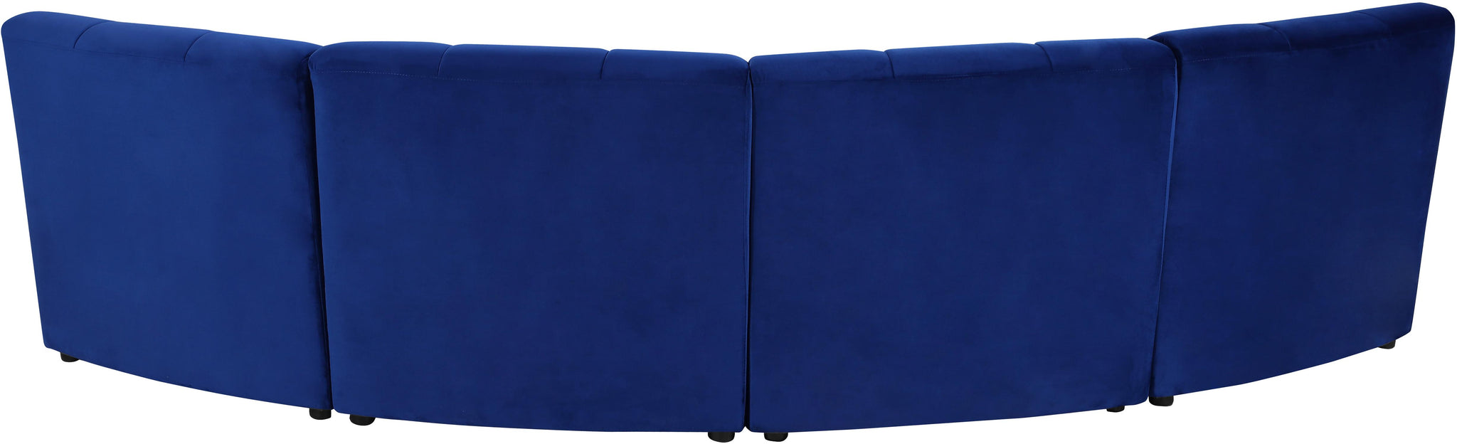 Limitless Navy Velvet 4pc. Modular Sectional - Furnish 4 Less 98 (NY)*