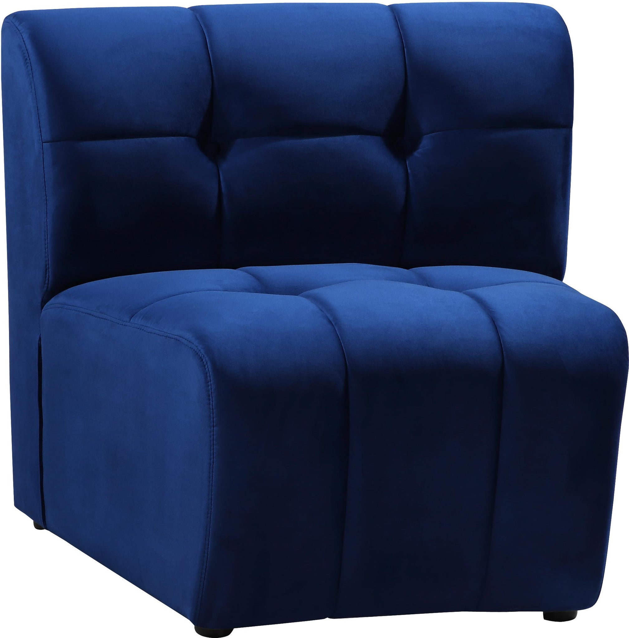 Limitless Navy Velvet Modular Chair - Furnish 4 Less 98 (NY)*